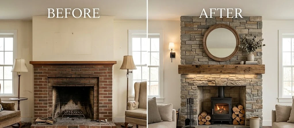 Rustic Farmhouse Fireplace