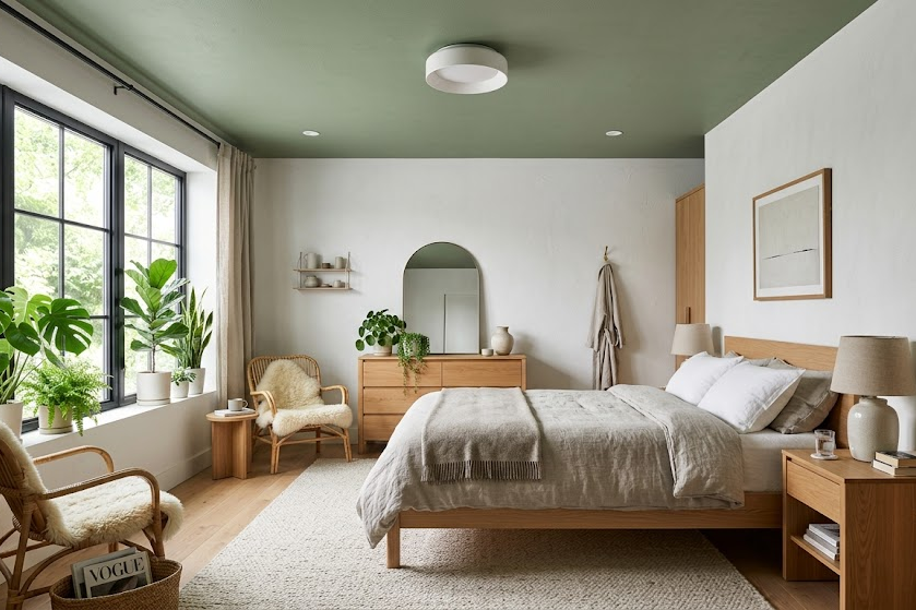 Sage Green Ceiling